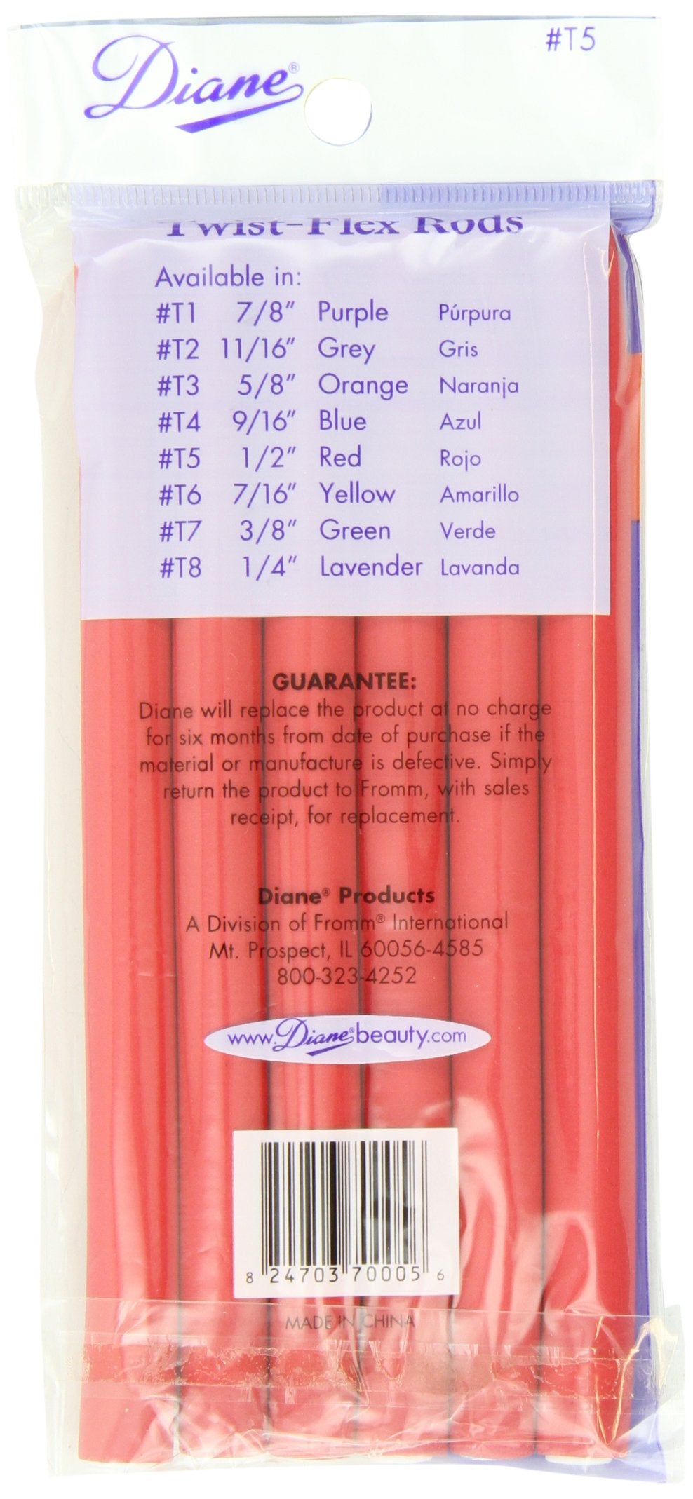 Red, 1/2 Inch : Diane 7 Inch Twist Flex, Red, 1/2 Inch, 6 Count