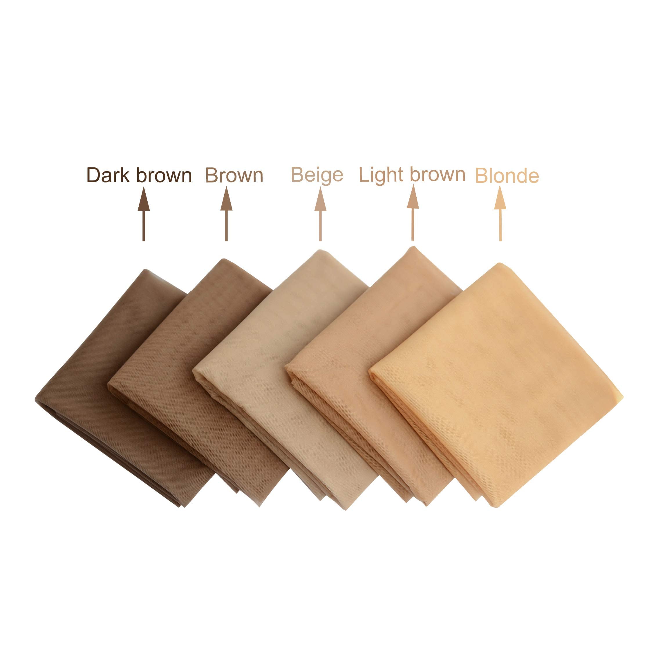 1/4 yard Swiss Lace Net for Making Lace Wig Caps or Lace Closure Foundation Caps Wig Accessories (Dark Brown)