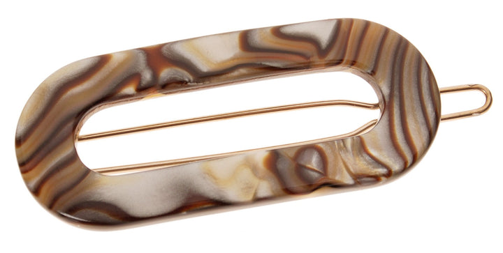 Onyx : France Luxe Mini Oval on Tige Boule Barrette - Onyx