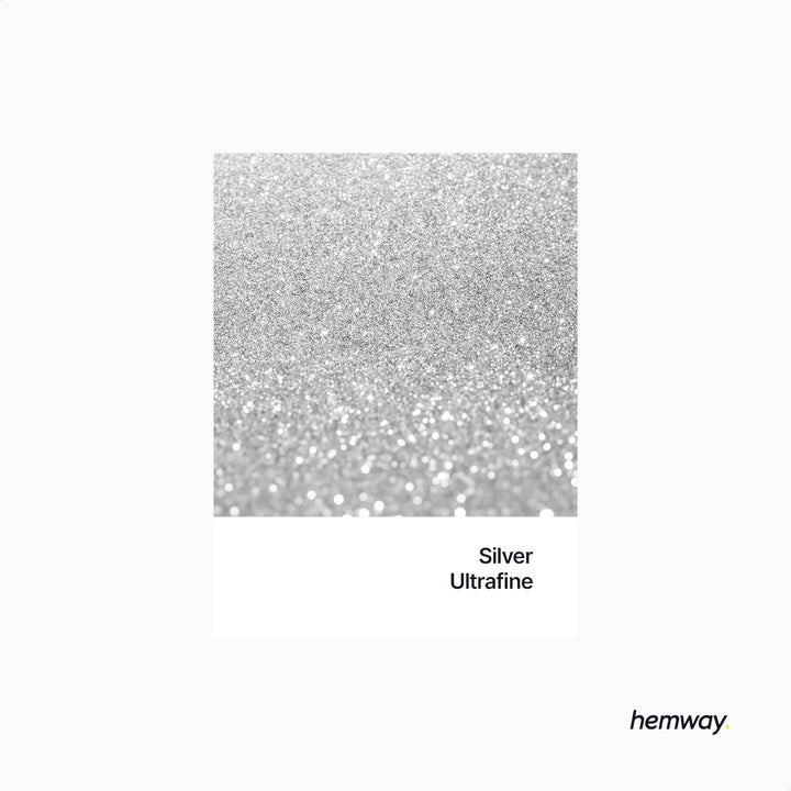 Hemway Silver Premium Glitter Multi Purpose Dust Powder 100g / 3.5oz for use with Arts & Crafts Wine Glass Decoration Weddings Cards Flowers Cosmetic Face Eye Body Nails Skin Hair
