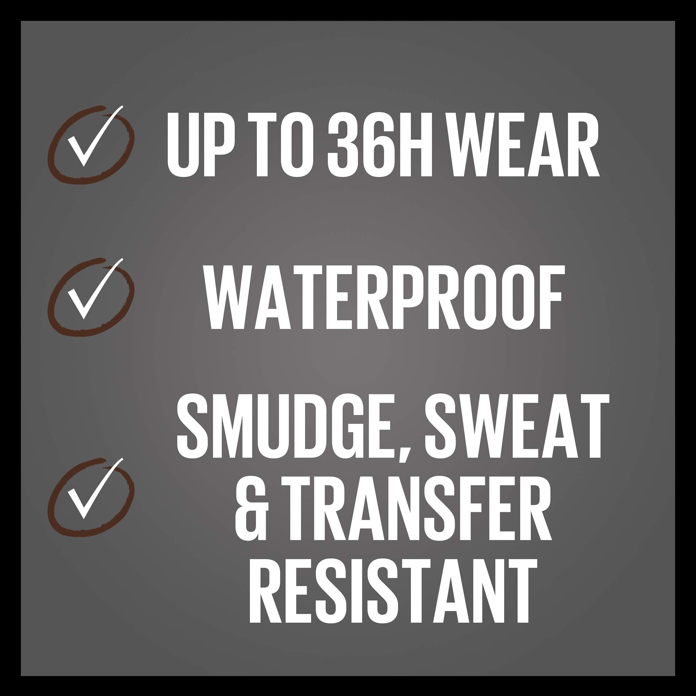 Maybelline TattooStudio Waterproof Eyebrow Pencil, Sharpenable, Longwear, Long Lasting, Pigmented Eyebrow Pencil for Defined Brows, Black Brown, 1 Count