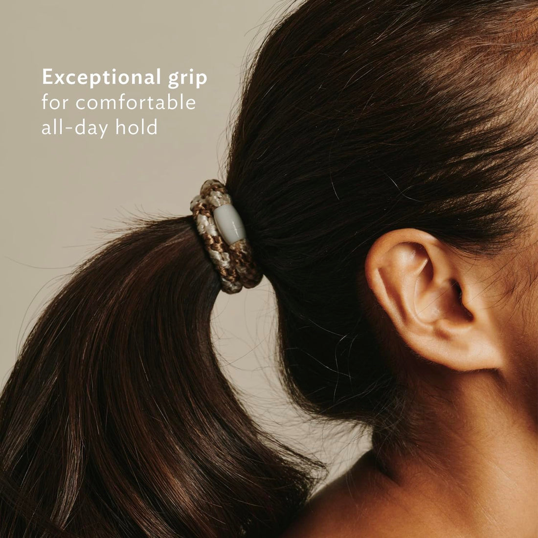 L. Erickson Ponytail Holders - Set of Eight - Graphite Metallic