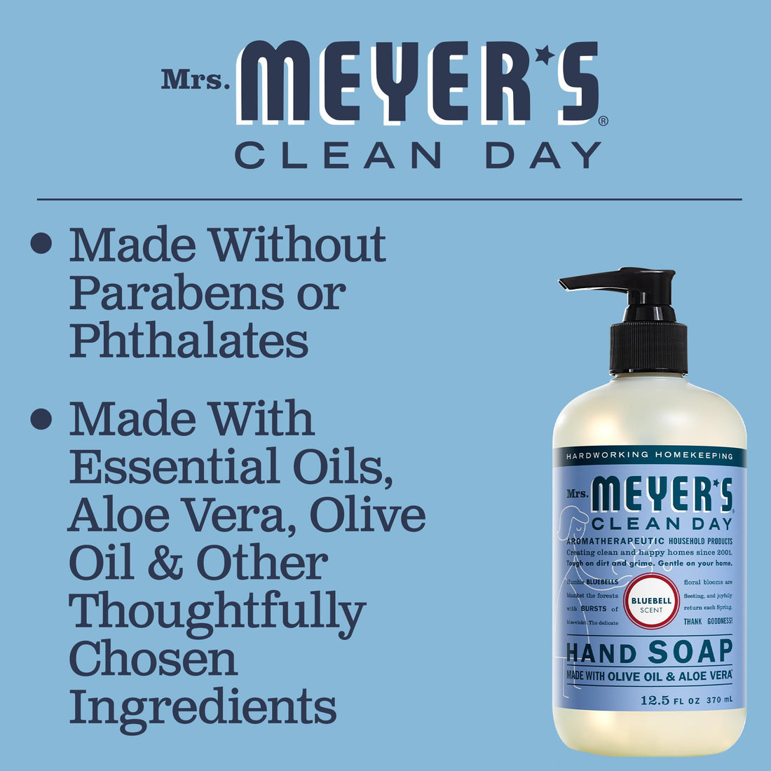 Liquid Hand Soap - Bluebell - Case of 6-12.5 oz by Mrs. Meyer's