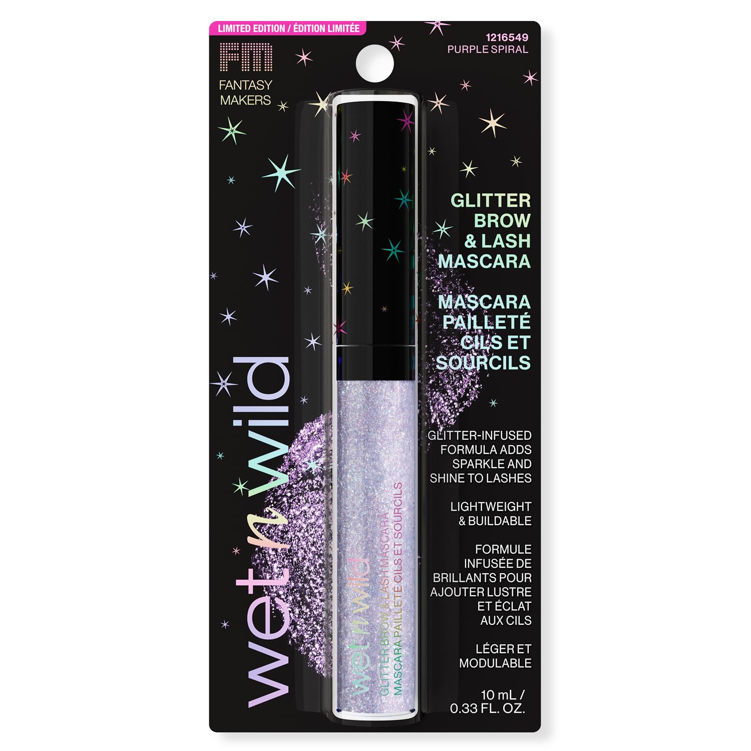 wet n wild Glitter Brow & Lash Mascara - Purple Spiral