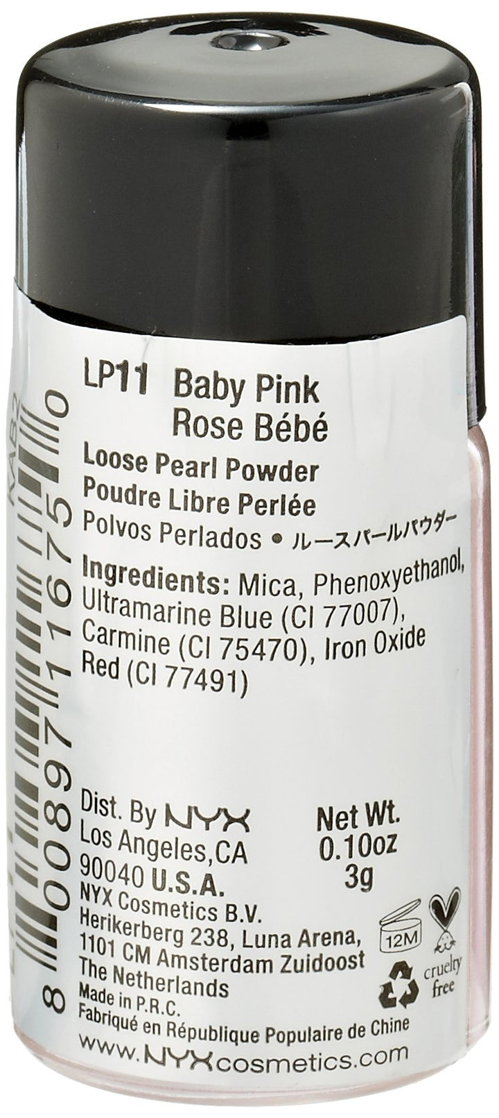 NYX Loose Pearl Eye Shadow Baby Pink 0.06 Ounce