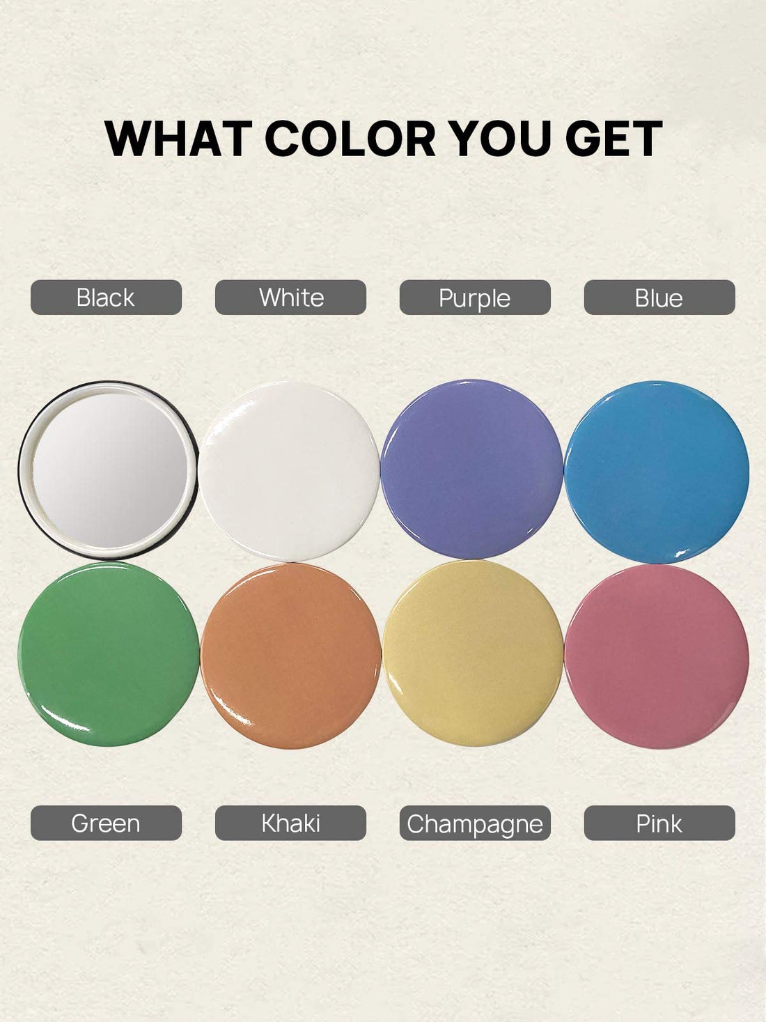 Compact Mirror Bulk Round Makeup Glass Mirror for Purse Great Gift 2.5 Inch 8 Colors Pack of 24