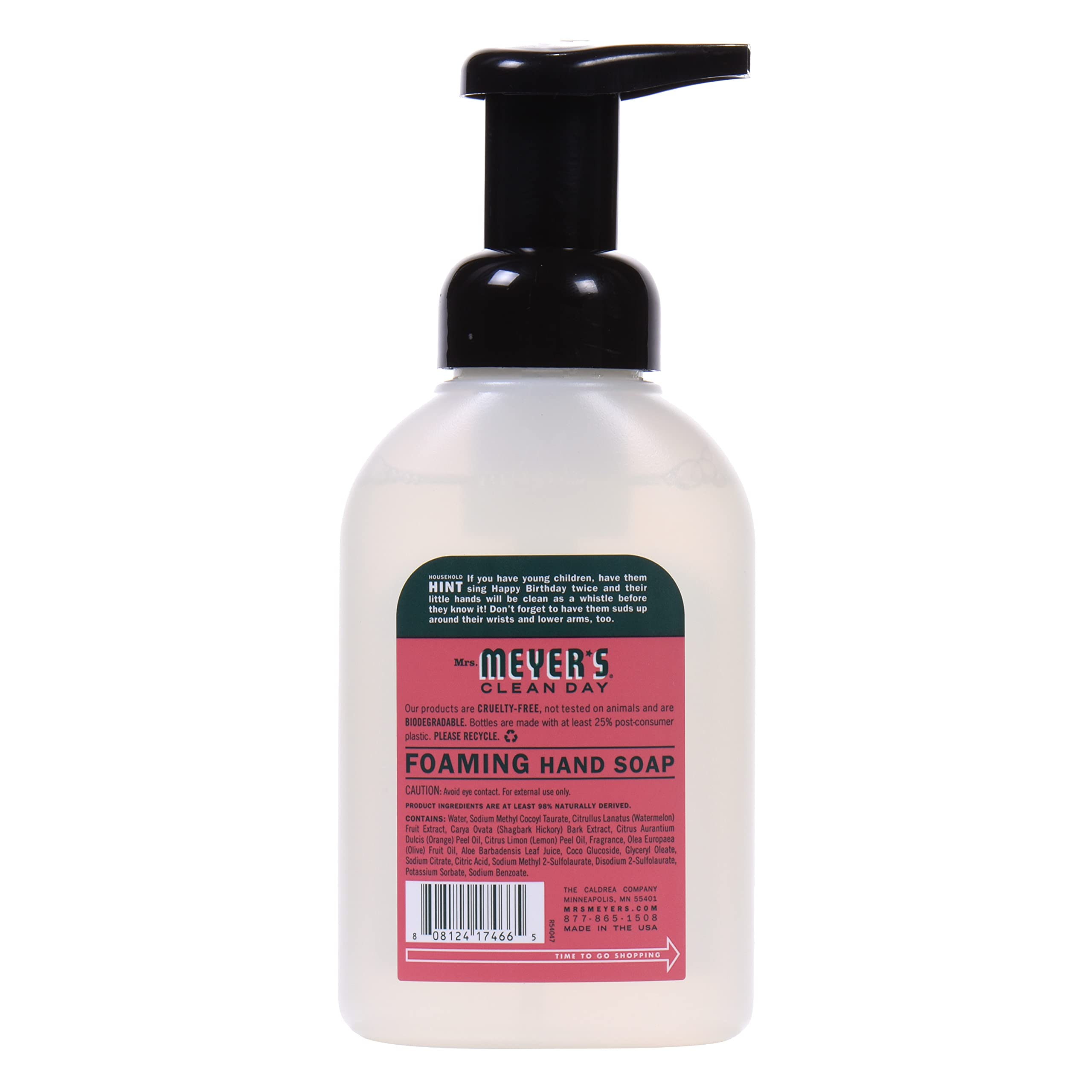 Mrs. Meyer's Foaming Hand Soap, Watermelon, 10 Fluid Ounce