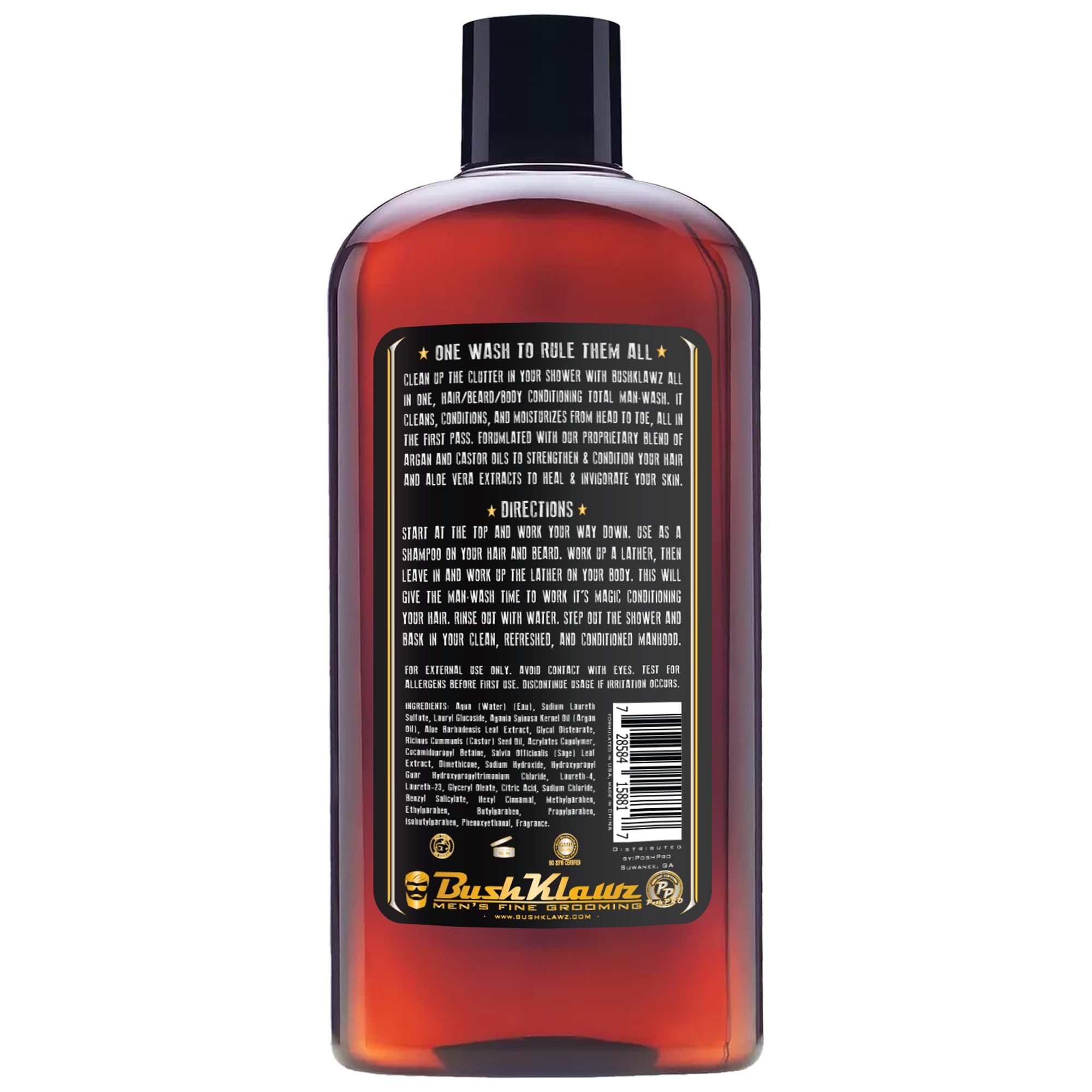 BushKlawz Man Wash (13.5 oz, Urban Prince)