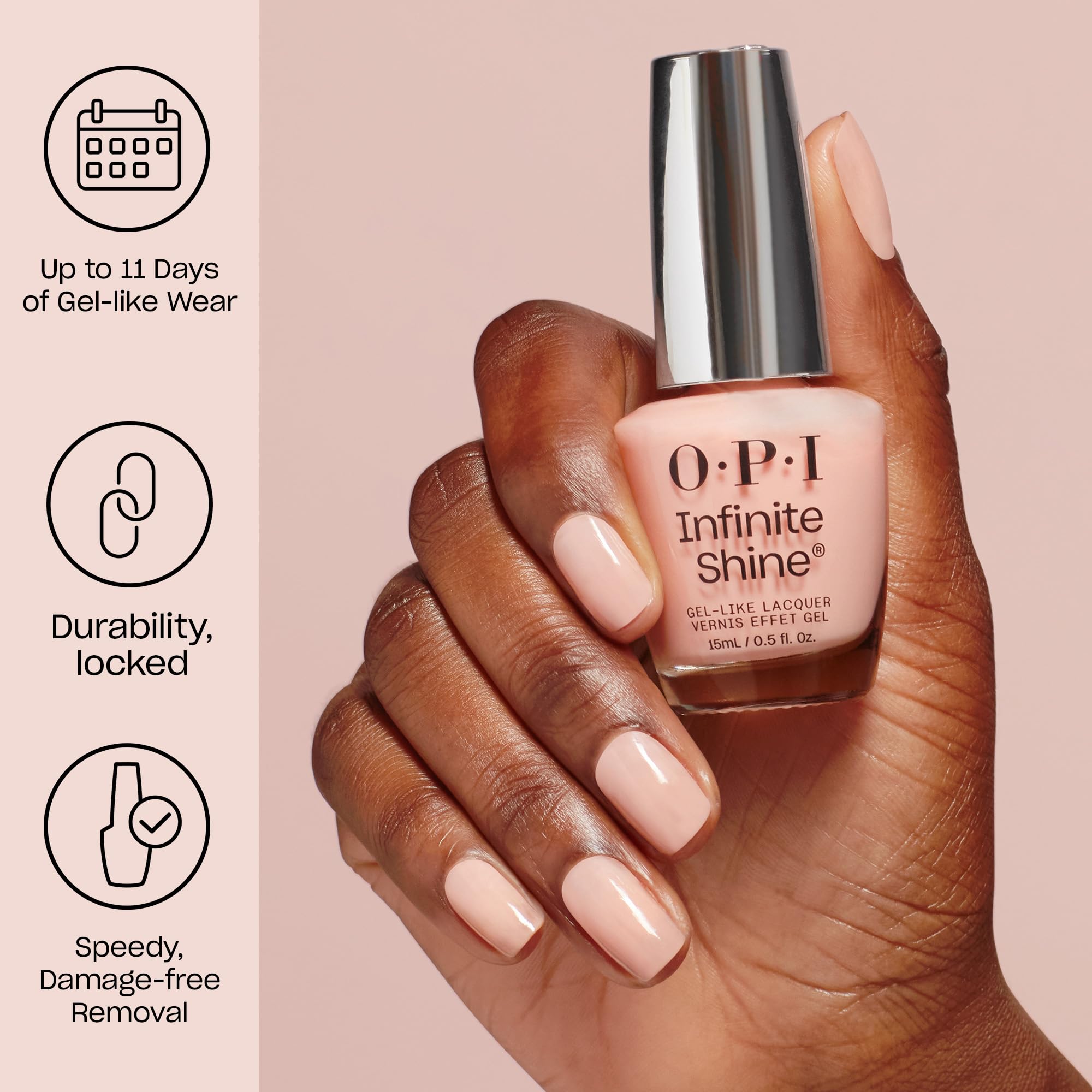 OPI Infinite Shine Glossed in Your Thoughts | Sheer Bright Pink Shimmer Long Wear Gel Like Nail Polish | OPI'm Dreaming Collection