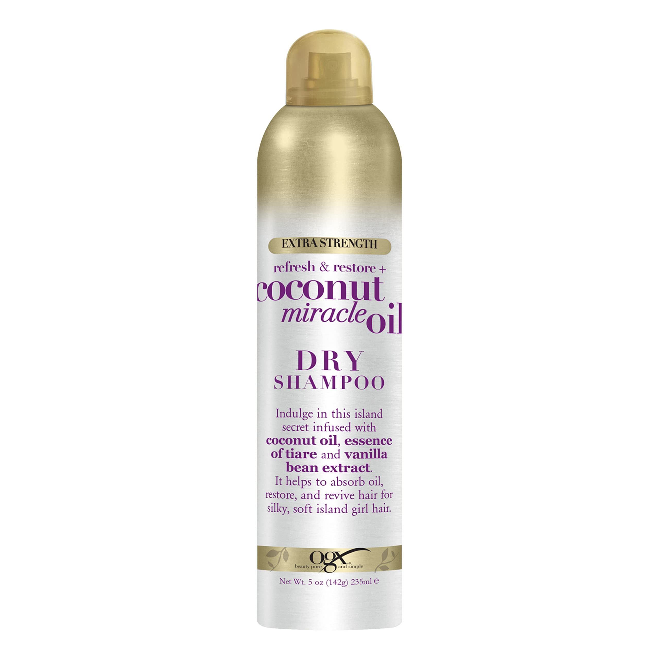 OGX Extra Strength Refresh Restore + Dry Shampoo, Coconut Miracle Oil, 5 Ounce
