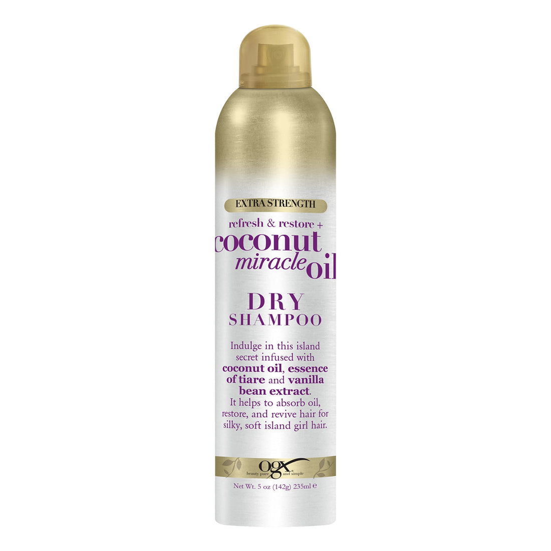 OGX Extra Strength Refresh Restore + Dry Shampoo, Coconut Miracle Oil, 5 Ounce