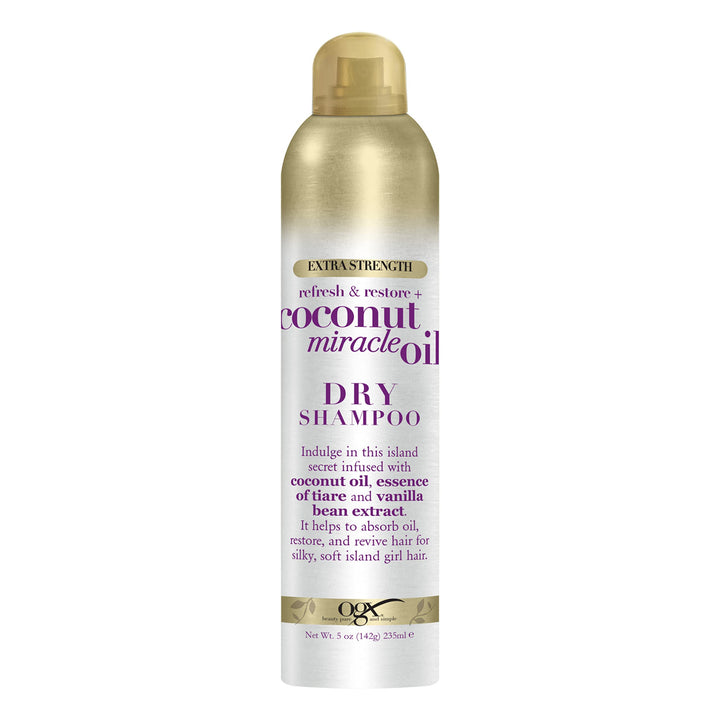 OGX Extra Strength Refresh Restore + Dry Shampoo, Coconut Miracle Oil, 5 Ounce