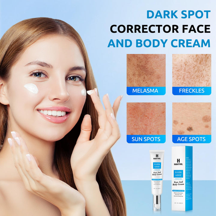 HANYWIL Dark Spot Remover for Face Cream, Dark Spot Corrector, Rapid Tone Repair Retinol, Skin Brown Spot Remover, Skin Care Face Cream, Sun Spot Remover, Age Spot Corrector for Women Men (2 Fl Oz)