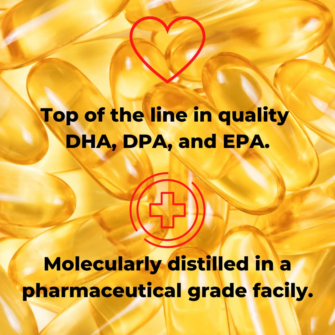 Wonder Laboratories EZ Omega-3 Atlantic Menhaden Fish Oil Supplement 2000 mg, Burpless, Made in The USA, Perfect Balance of EPA+ DHA + DPA 180 Softgels