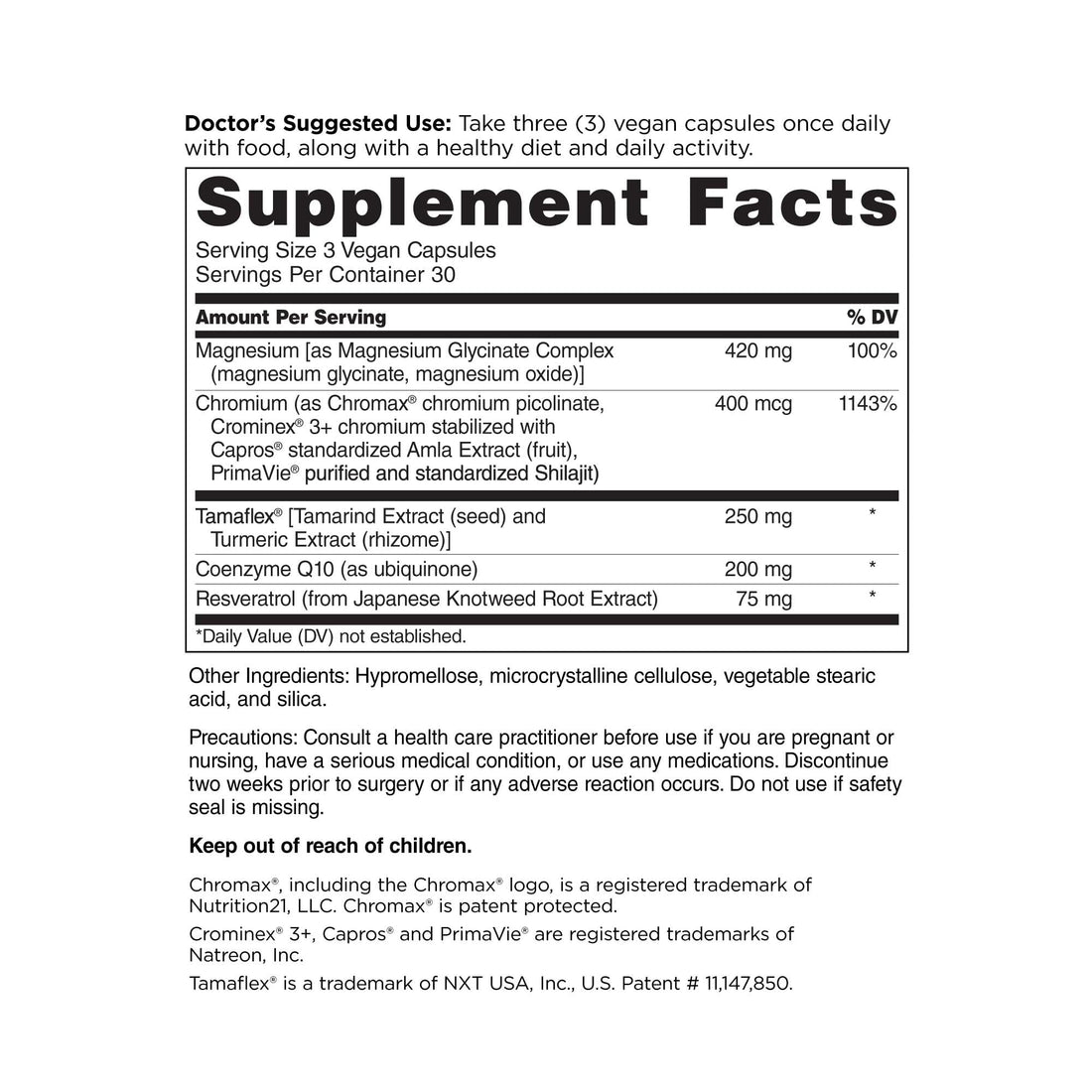 DOCTORS' PREFERRED Daily5 with Must-Have Clinically Validated Ingredients That Cover The Vital Areas for Good Health and Living Younger—Heart, Joints, Circulation, 90 Vegan Capsules