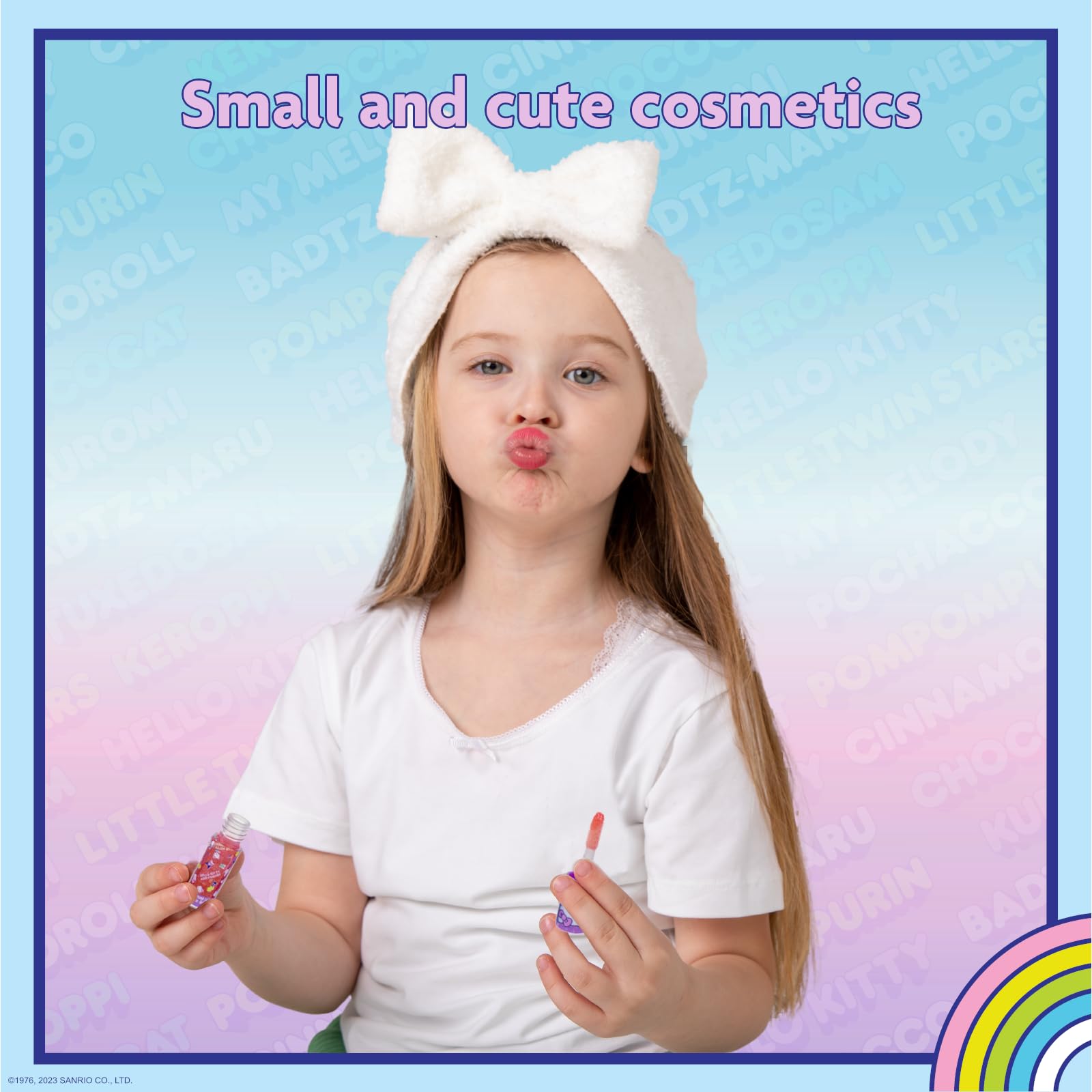 Townley Girl Hello Kitty and Friends 5 Pk Lip Balm and 4 Pk Lip Gloss Set w/Bag, Makeup Cosmetic Set for Kids and Girls, Ages 3+, Perfect for Parties, Sleepovers & Makeovers