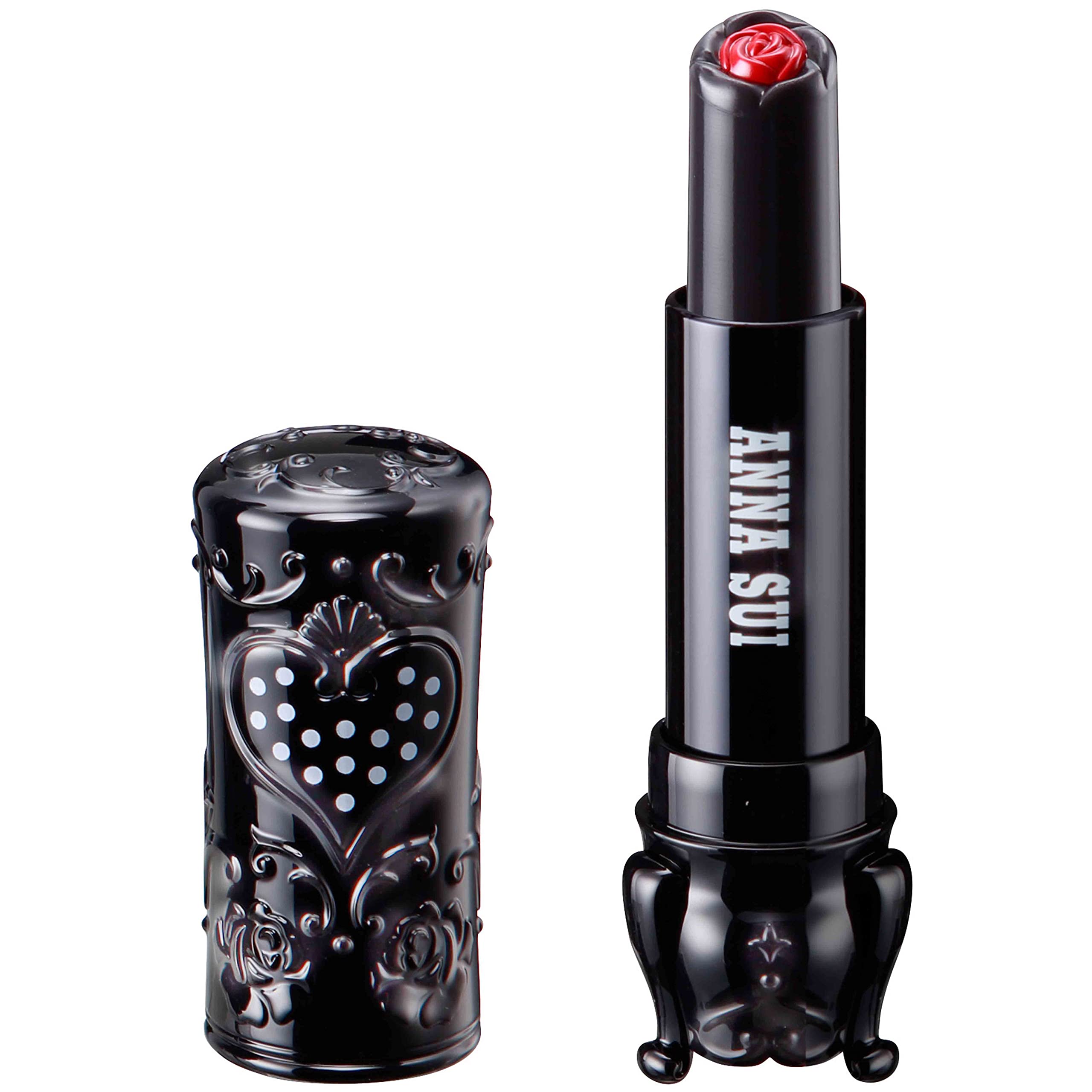 ANNA SUI Black Rouge, Pink Red Color Changing Lip Color, Tinted Lipstick with Rose Scent, 4 grams