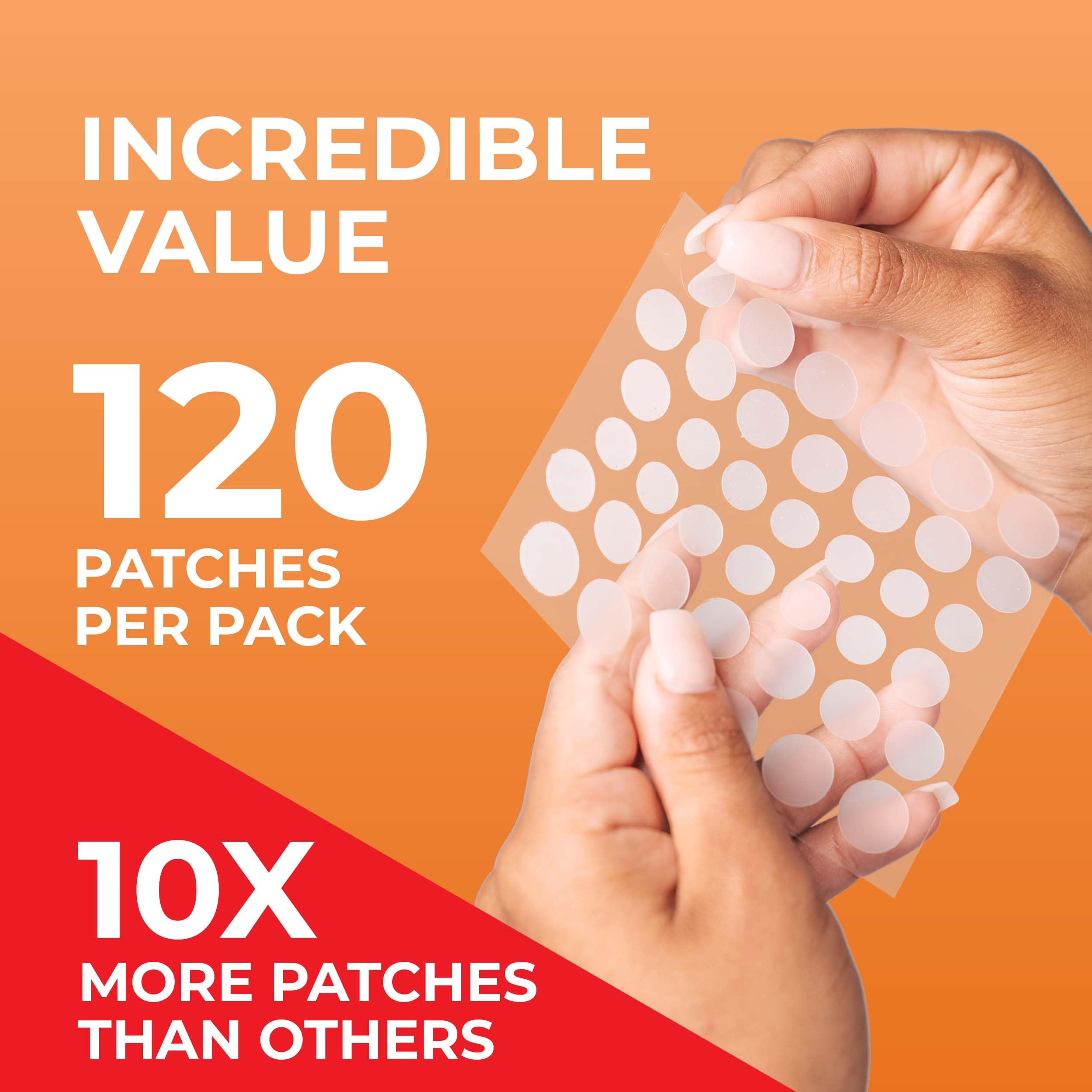 PatchRx Acne Patches (120 Count) with Hydrocolloid Only, Hydrocolloid Pimple Patches for Face - Zit Patch Acne Dots - Acne Patches - Pimple Patch with 3 Size Acne Stickers