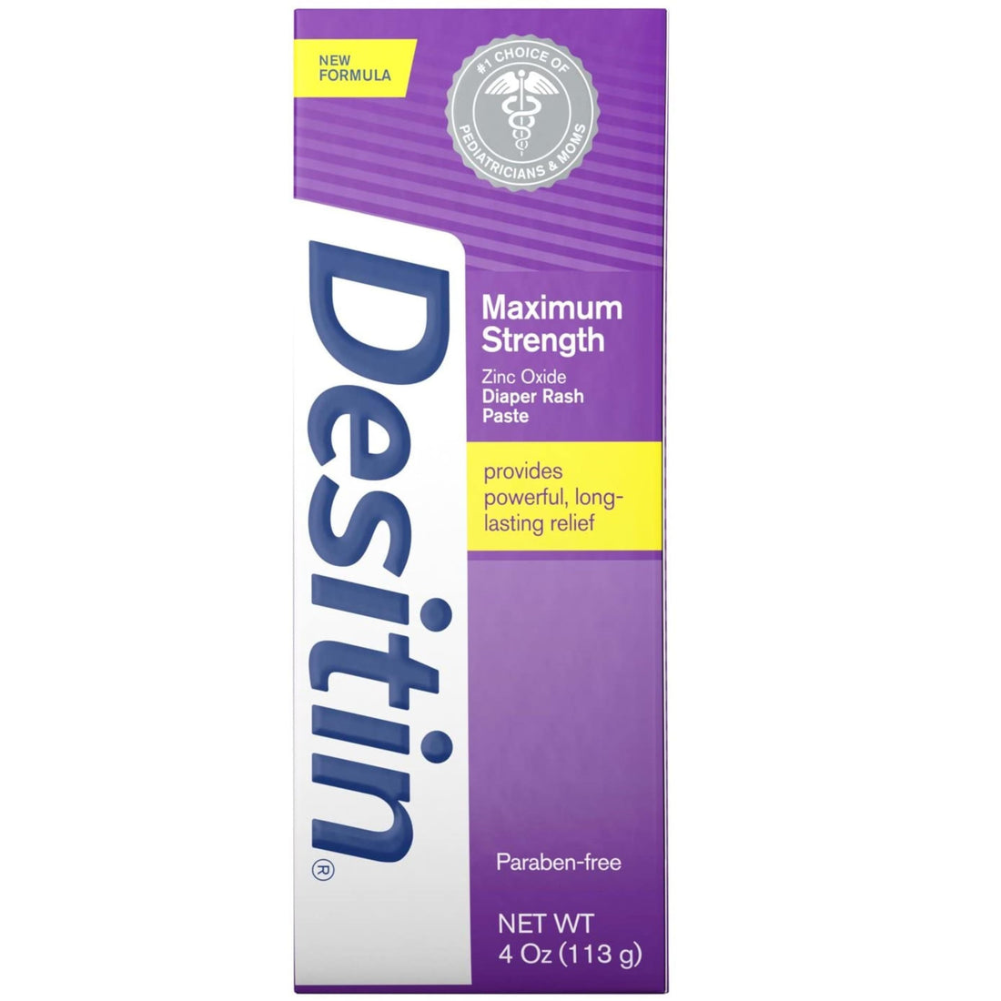Desitin Maximum Strength Zinc Oxide Diaper Rash Paste, 4 Ounce (Pack of 3)