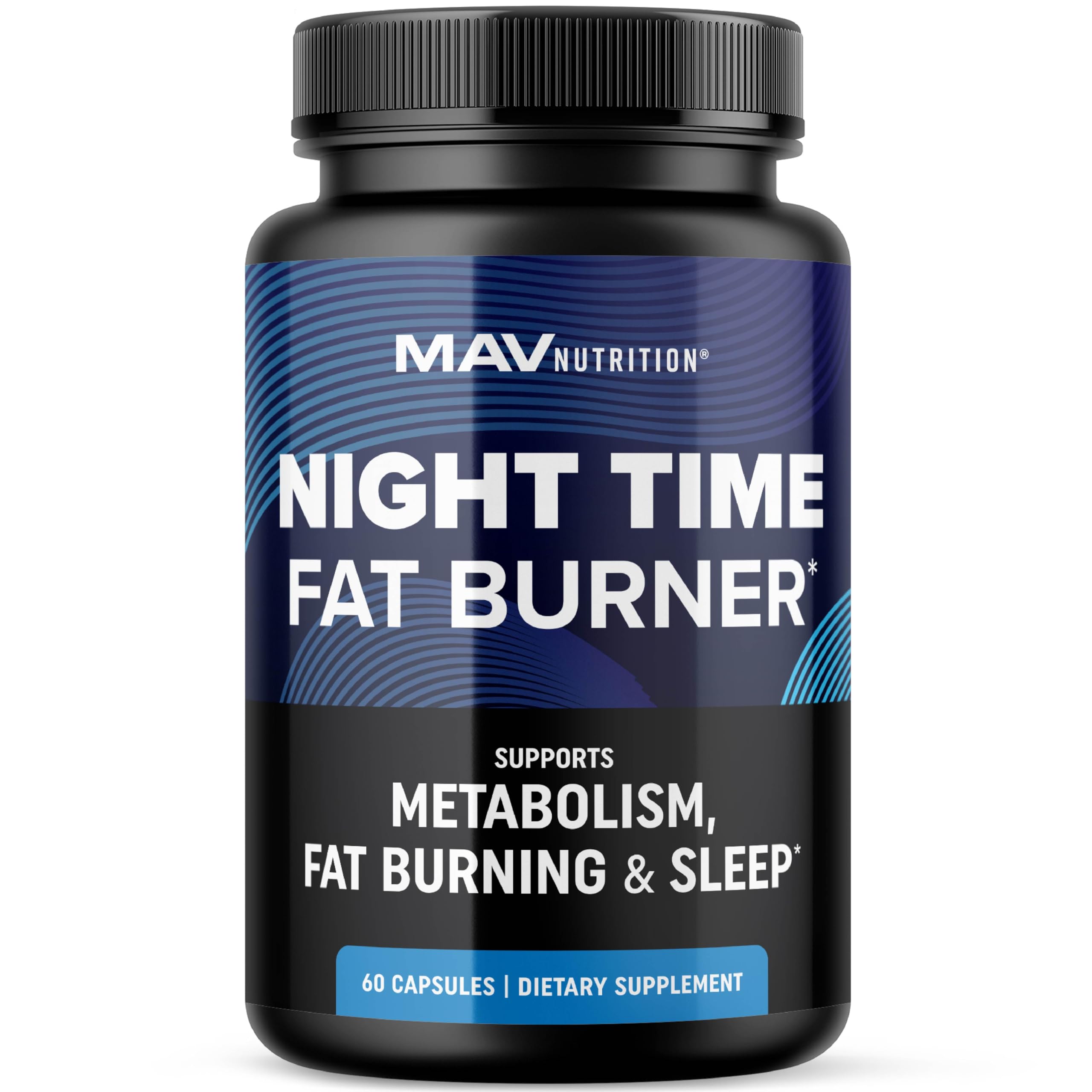 Night Time Fat Burner for Weight Loss Support & Sleep Aid | Appetite Suppressant, Carb Blocker, Overnight Metabolism Booster for Stomach Fat Burner & Night Shred with Melatonin | Non-GMO, Vegan 60ct