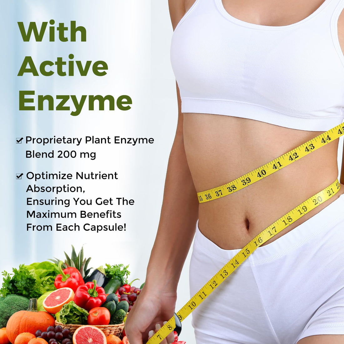 2000 MG Fruits and Vegetables Supplements, Natural Balance Over 35+ Fruits and Vegetables, 100% Whole Food Superfoods Fruit and Veggies Supplement, Energy Balance, Sugar-Free, Vegan, 240 Tablets