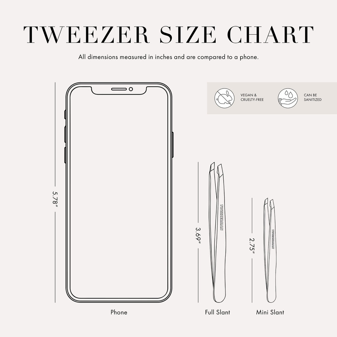 Tweezerman Mini Slant Tweezer Marble Pattern, 0.5984 Ounce