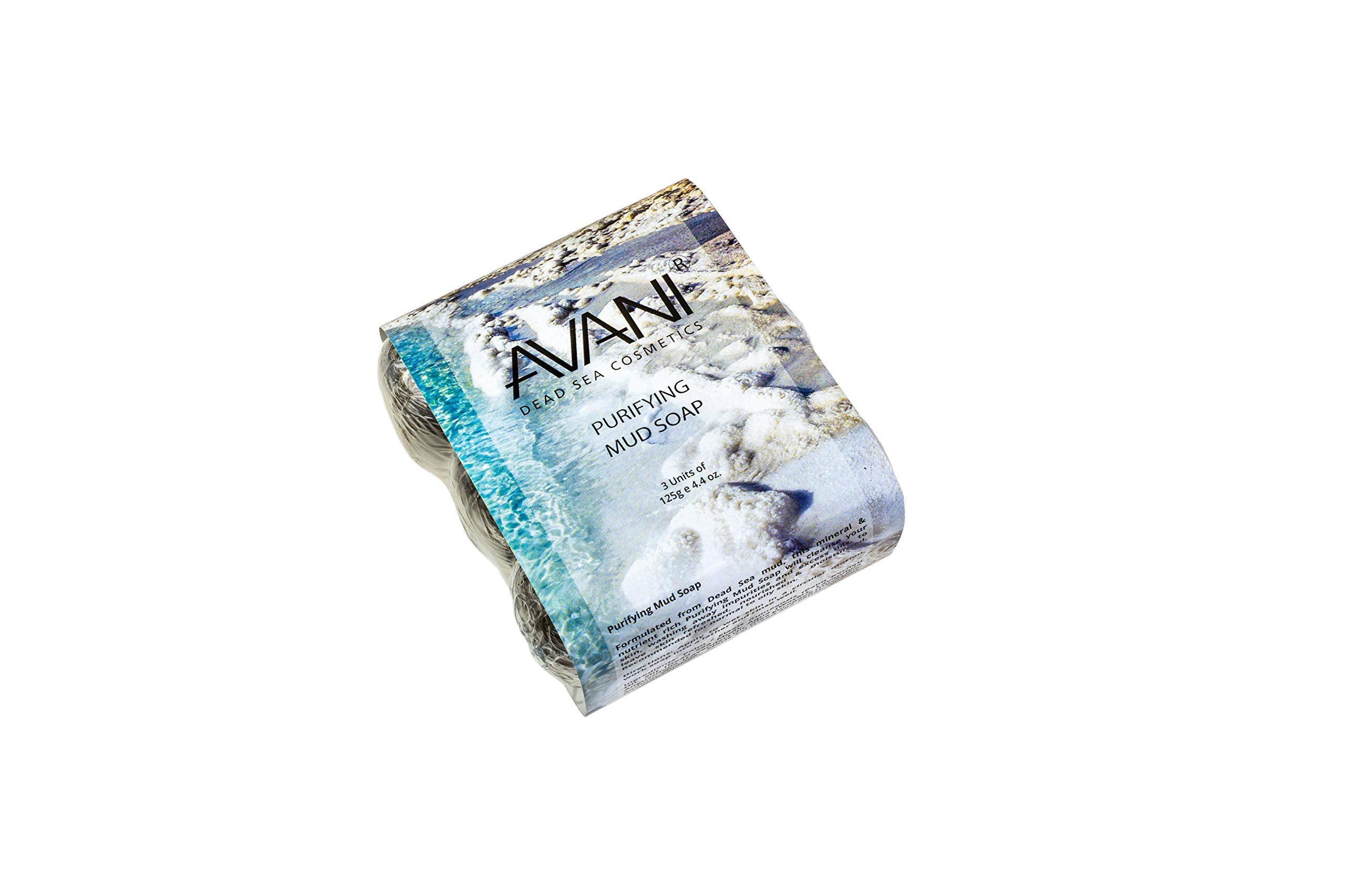 3 Pcs Avani Dead Sea Purifying Mud Soap 125gr.