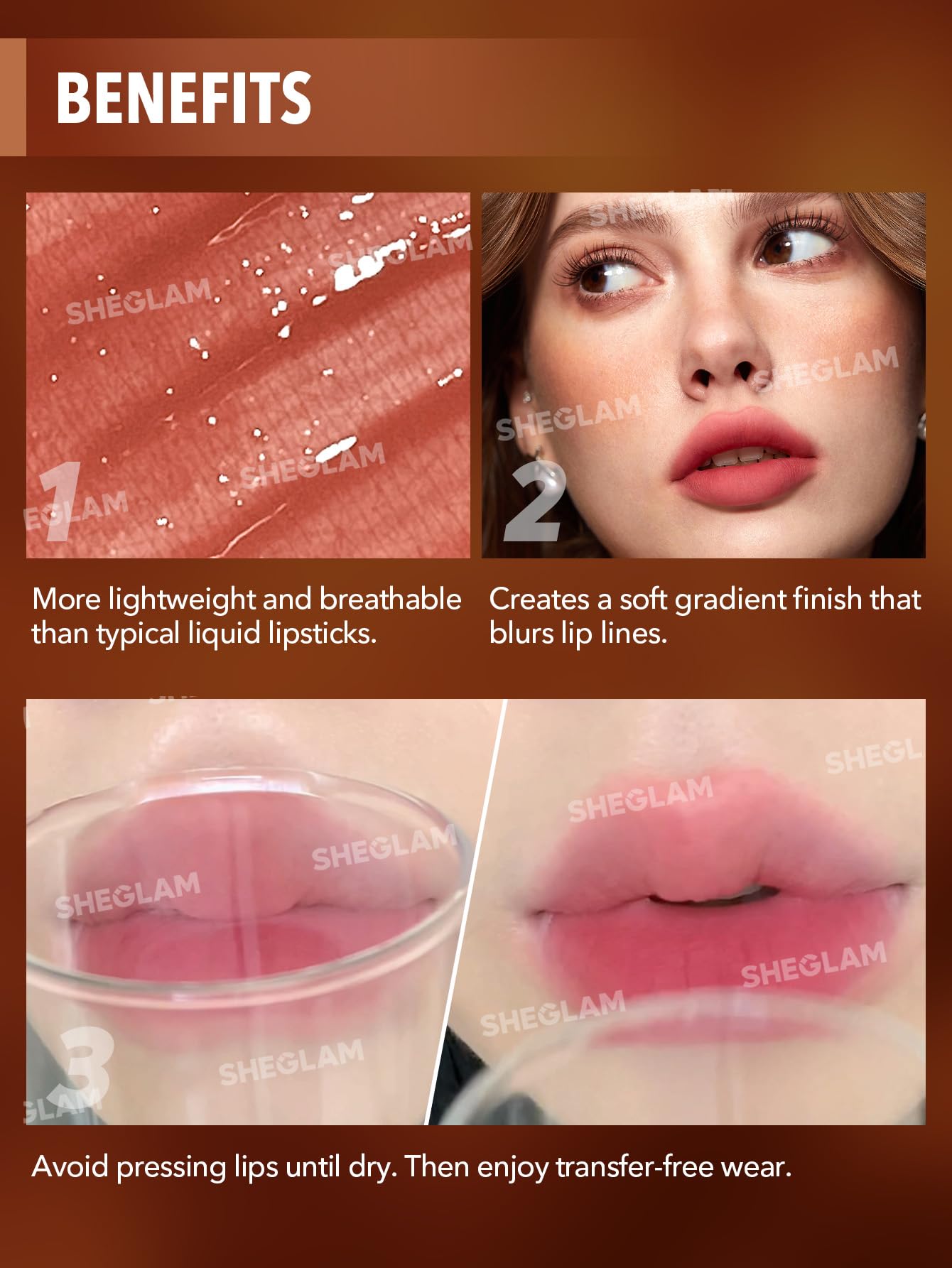 SHEGLAM Soft Haze Lip Blur Waterproof Liquid Lipstick Matte Transfer-Proof Lip Tint Lasting Super Stay Lip Stain-Play Date