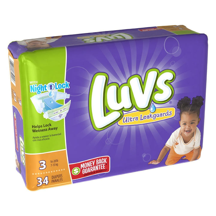 Luvs with Ultra Leakguards, Size 3 Diapers, 34 Count