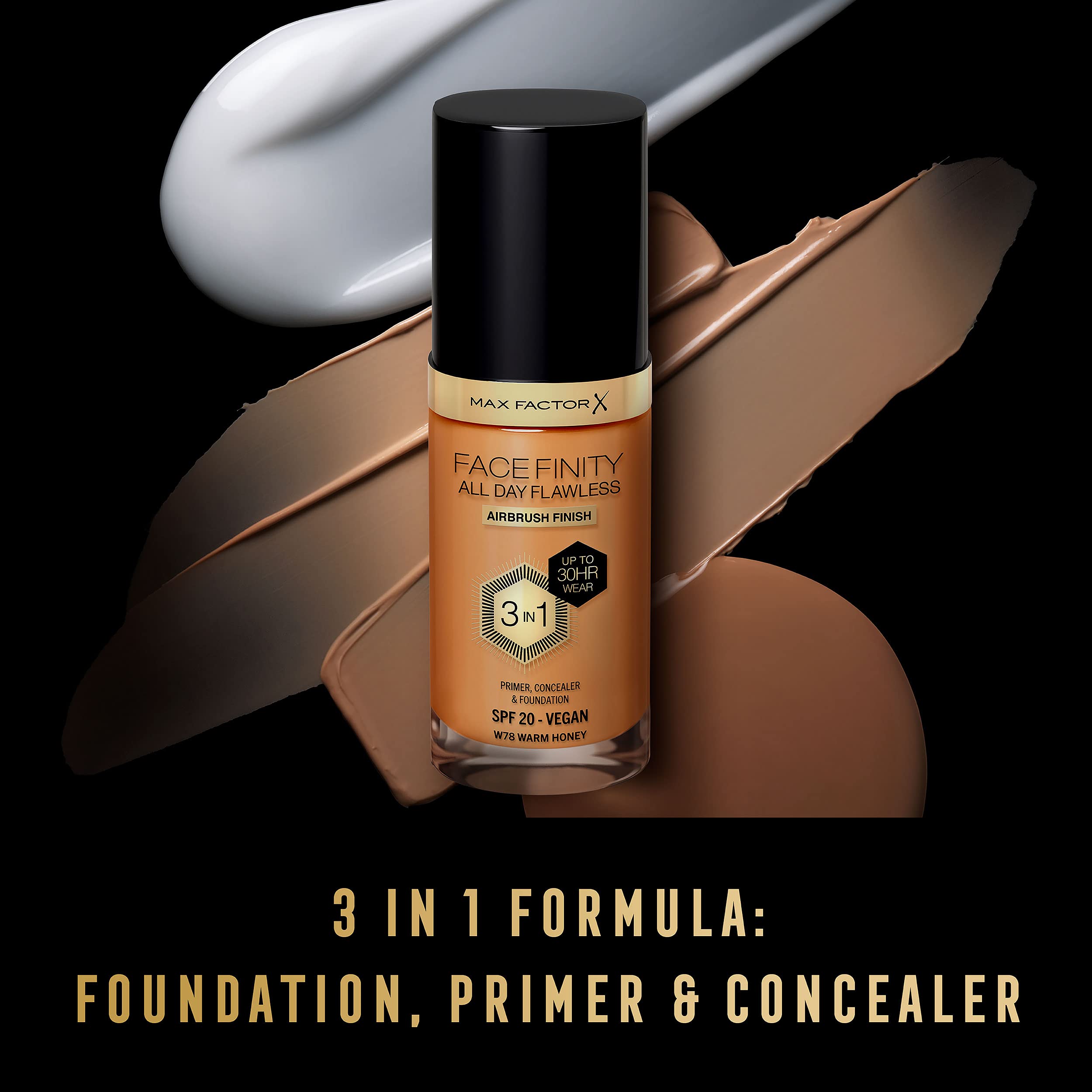 Max Factor Face Finity All Day Flawless 3 In 1 Foundation - Warm Honey