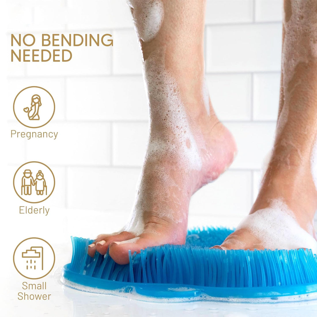 TARSHYRY Shower Foot Scrubber Massager Cleaner, Pumice Stone for Feet, 2 In 1 Foot Massager & Scrubber for Shower Floor Improves Foot Circulation Remove Foot Dead Skin And Reduces Foot Pain