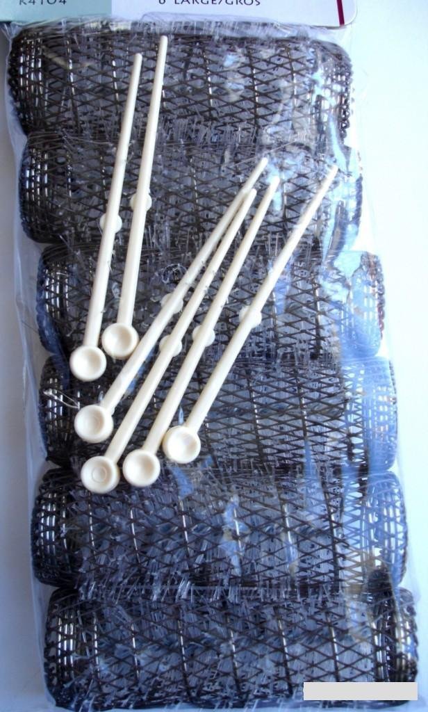 2 Pack HAIR STYLING BRUSH ROLLERS & PINS Hair Curlers 7/8 x 3 Bristles (12 Rollers)