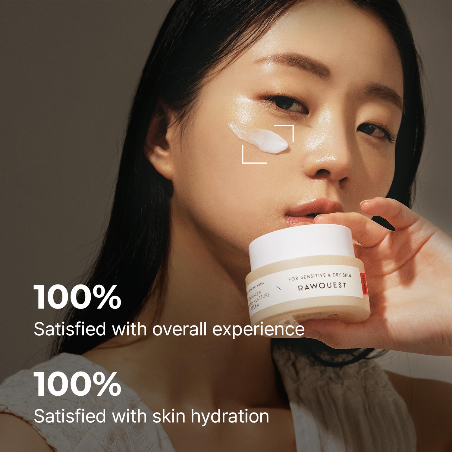 RAWQUEST- Echinacea Calming Moisture Night Cream Balm for Brightening, Anti-Aging, Wrinkle Improvement, Skin Barrier Repair & Hydration | Korean Skincare for Dry & Sensitive Skin (1.7 Fl Oz/ 50 ml)