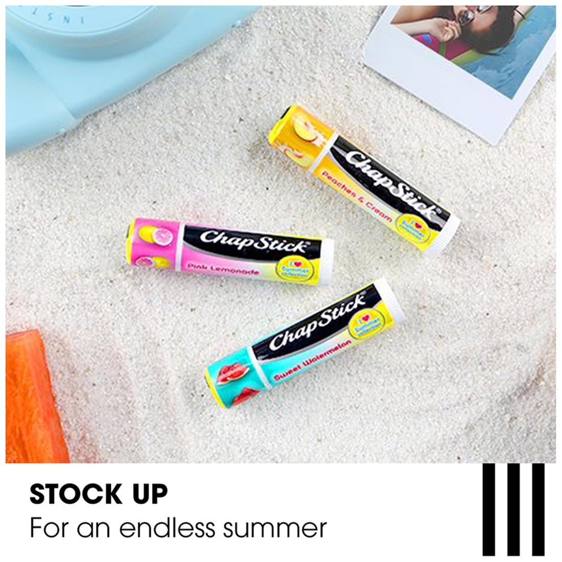 ChapStick Lip Balm, Sweet Watermelon – Juicy & Fruity Moisturizer for Dry Lips, 0.15 Oz