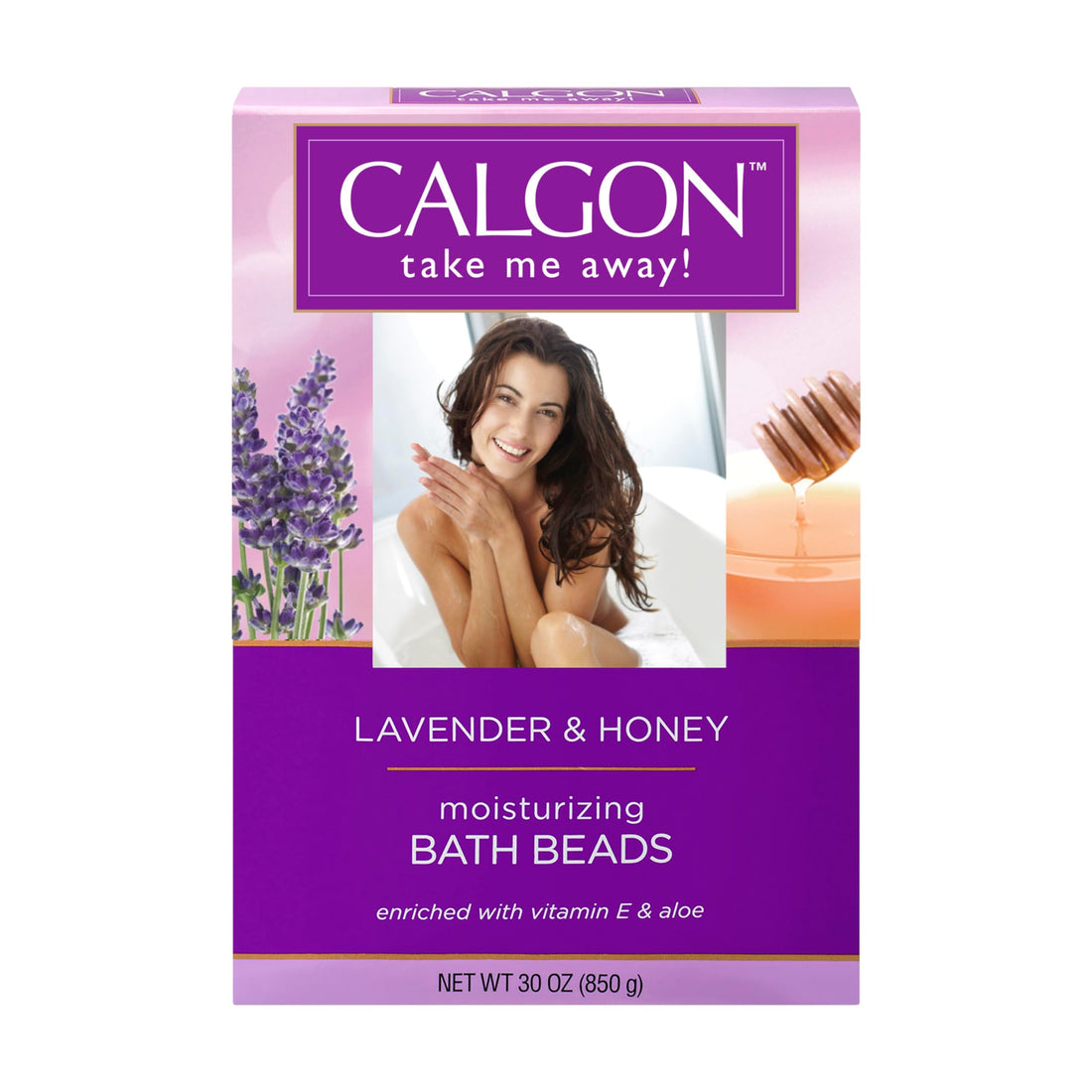 Calgon Ultra-Moisturizing Bath Beads, Lavender & Honey, 30 oz