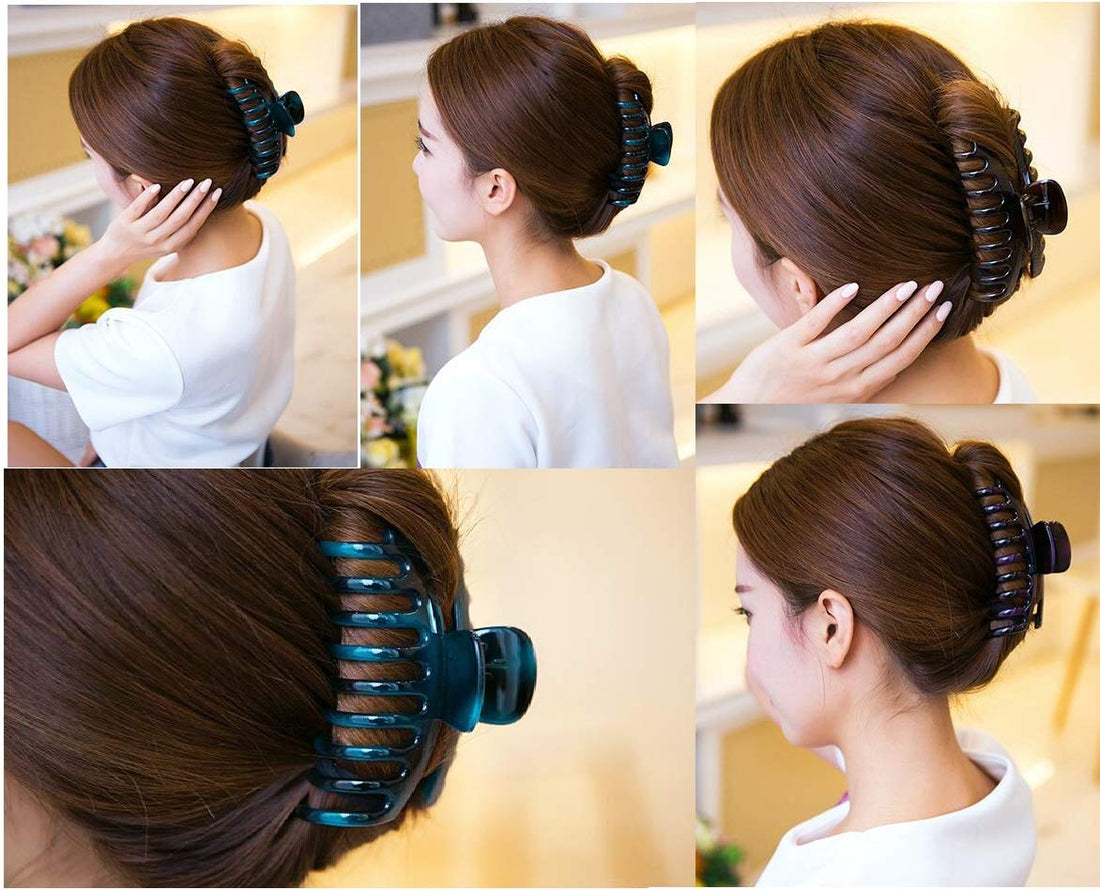 Amber: Liasun 4.3 Jelly Color Hair Claw Clip-Acrylic Strong Holding Power Hair Clips Hairgrip For Women And Girls Hair Barrettes For Medium Or Long Hair (Amber)