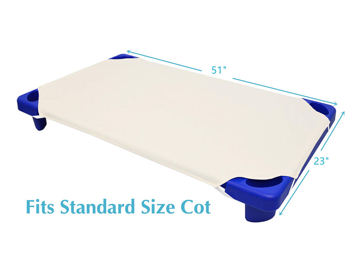 American Baby Company 100% Natural Cotton Percale Standard Daycare/Pre-School Cot Sheet, Cream, 23 x 51, Soft Breathable