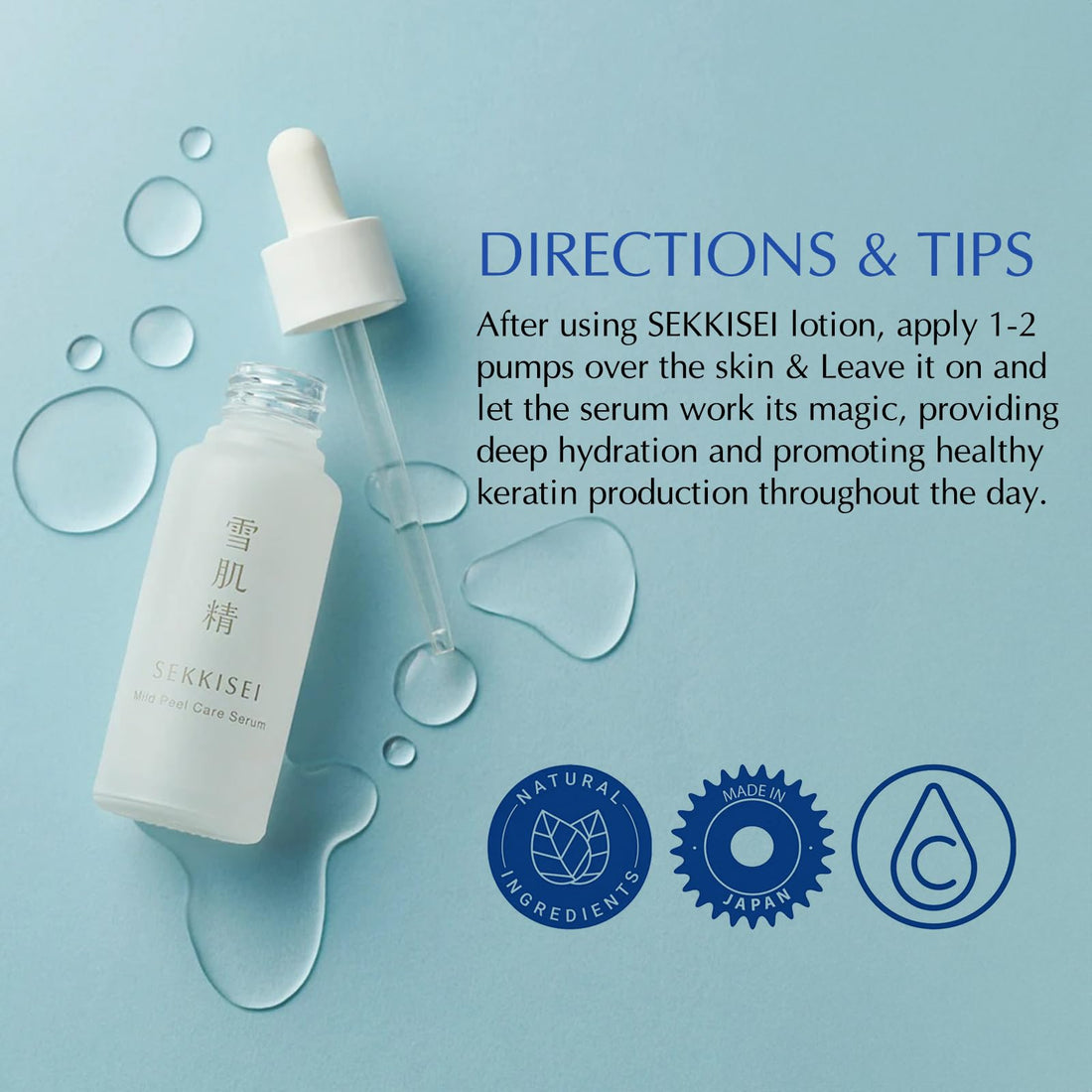 SEKKISEI :: CLEAR WELLNESS Mild Peel Care Face Serum, Moisturizing, 1 Ounce (30 ml)