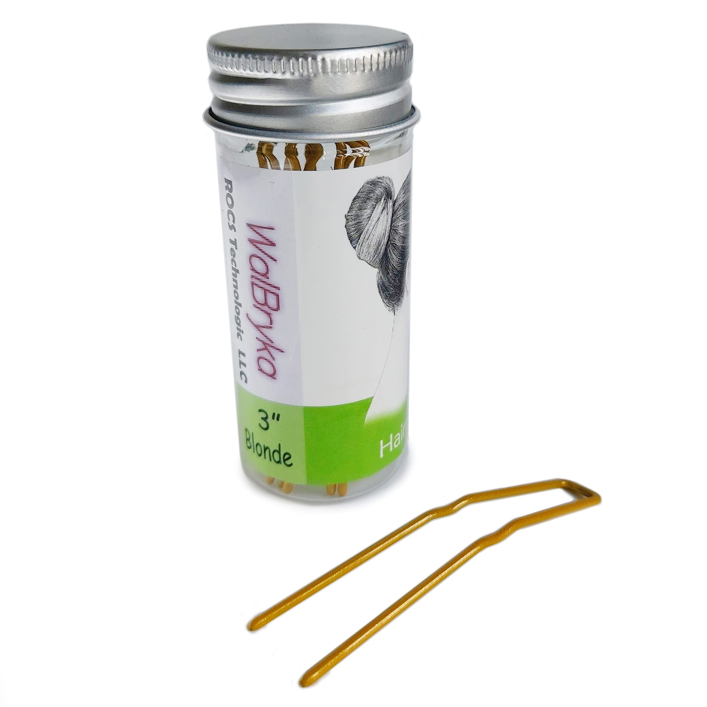 Hairpins for Bun ROCST Bobby Pins Clips for Ballet Woman girl Hairdressing salon (2 inch, Brown12pcs) (Blonde, 3 inch (Pack of 12))