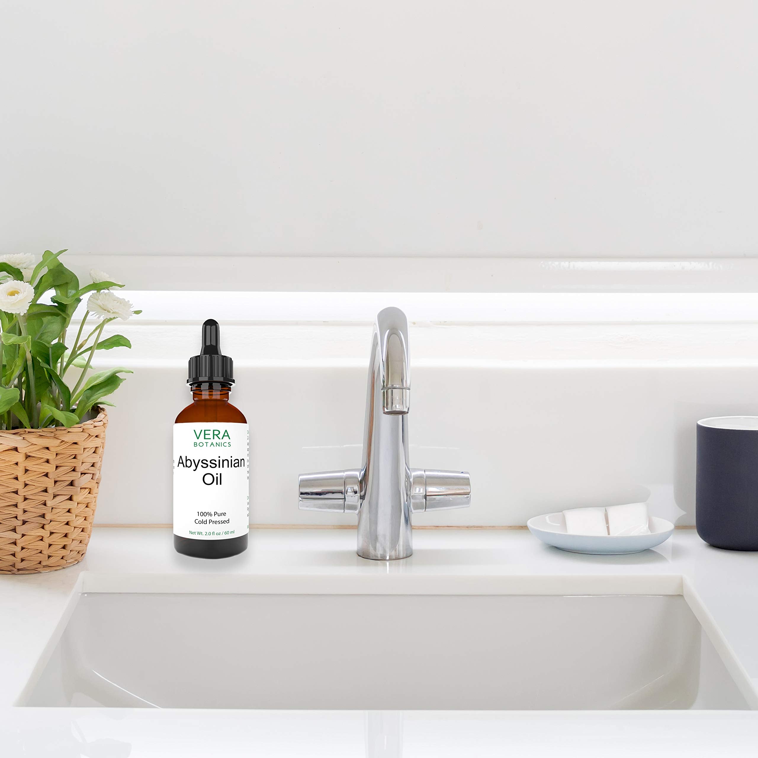 Vera Botanics ABYSSINIAN OIL 100% Pure & Natural, Unrefined, Cold-Pressed For Face, Dry Skin, Nails, Lips, Body & Hair - Reduce Hair Breakage, Even Out Skin Tone, Therapeutic Massage