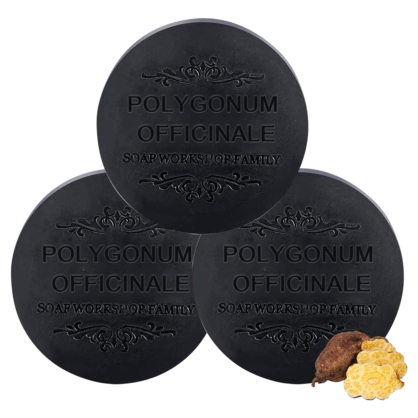 JunKuJK 3PCS Solid Shampoo Bar with Foaming Net, Deep Cleansing Bar Shampoo for Women and Men, Thickening, Strengthening Long Lasting Oil Control Soap, Suitable for All Hair Type A