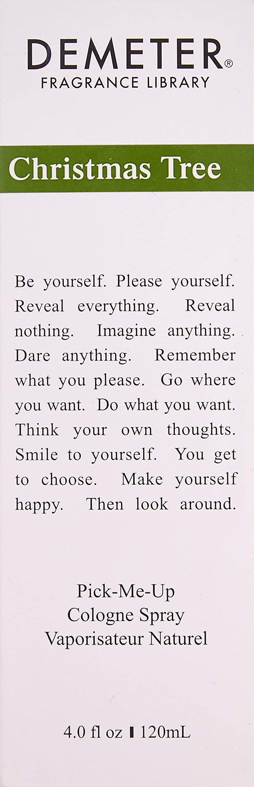 Demeter Unisex Cologne Spray, Christmas Tree, 4 Ounce