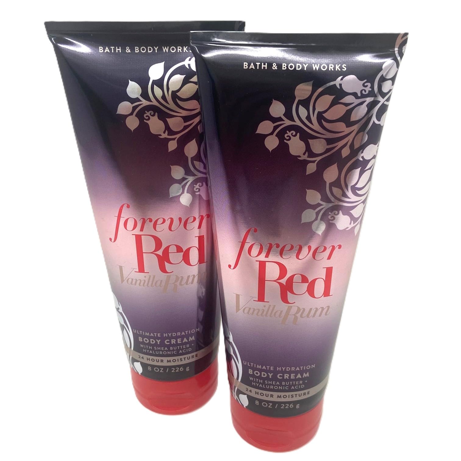 Bath & Body Works Forever Red Vanilla Rum Ultimate Hydration Body Cream 8 Ounces Pack of 2