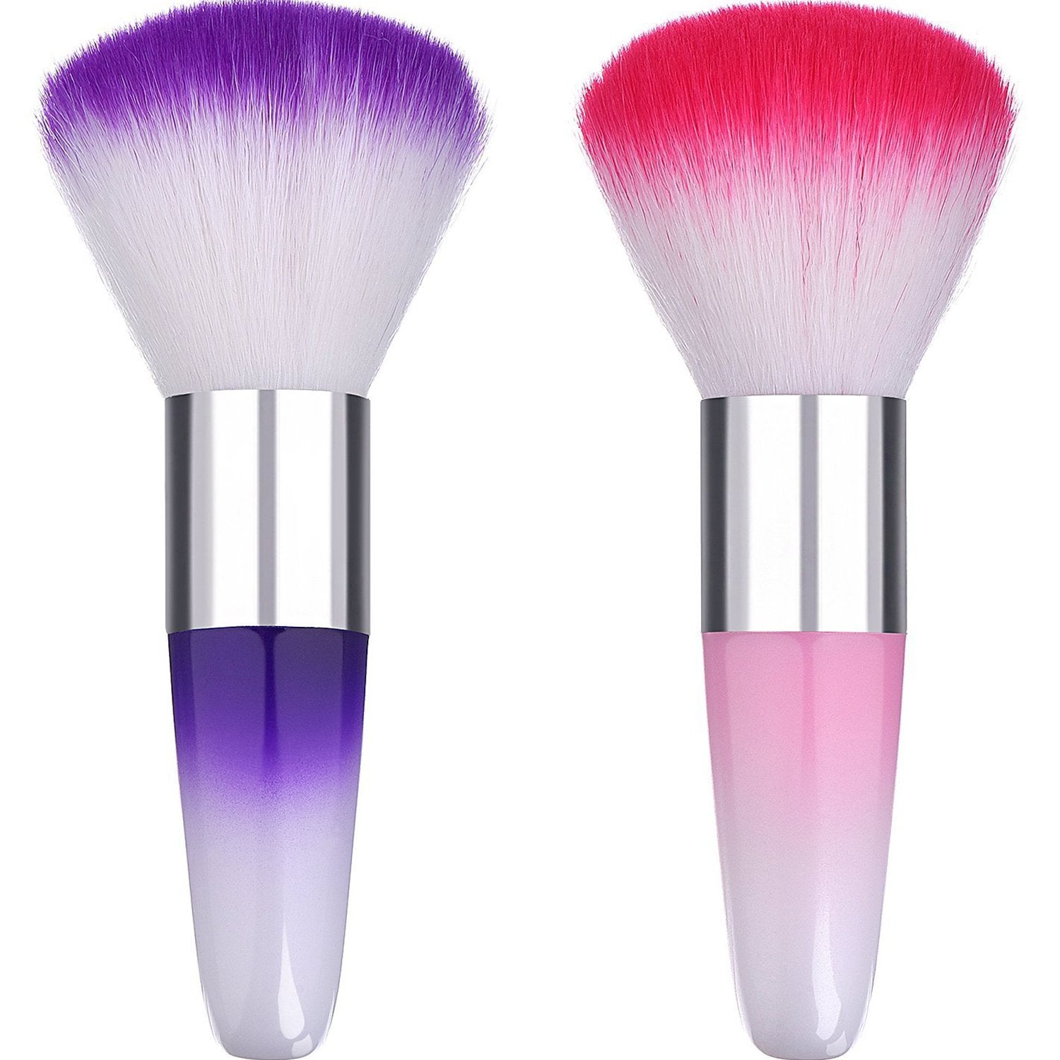 eBoot 2 Pieces Soft Nail Art Dust Remover Powder Brush Cleaner for Acrylic and Makeup Powder Blush Brushes