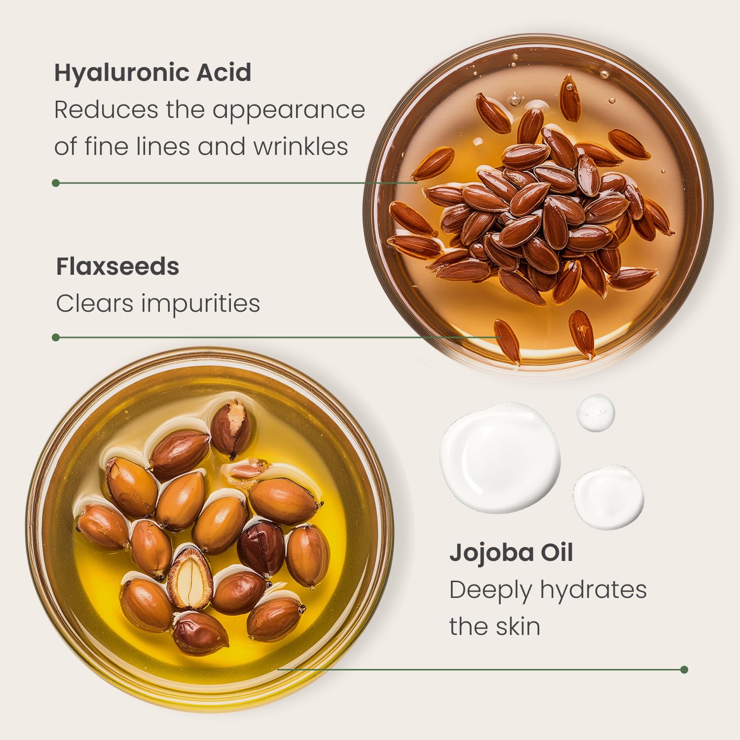 PLANTIFIQUE Korean Jojoba Oil & Hyaluronic Acid Face Massage Serum – Hydrating Anti-Aging Collagen & Niacinamide Formula – Perfect for Gua Sha Facial Massage – Gift for Men & Women