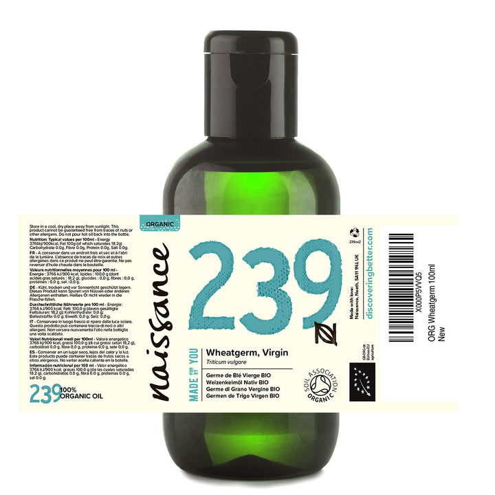 Naissance Wheatgerm Oil 100ml Certified Organic 100% Pure