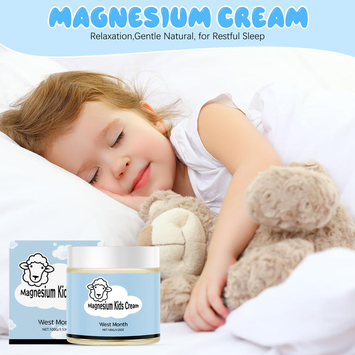TFSUDI 2Pcs Magnesium Lotion for Kids, Juniors Bedtime Lotion By 8 Sheep Kids, Magnesium L otion For Sleep, Gentle Natural Calming Cream for Restful Sleep, Relaxation (200g/7.06oz)