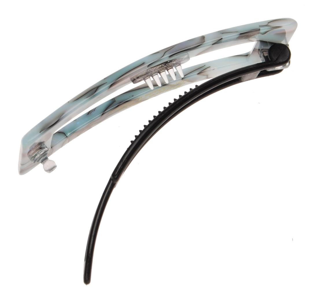 South Sea : France Luxe Cutout Rectangle Plastic Tige Boule Barrette - South Sea