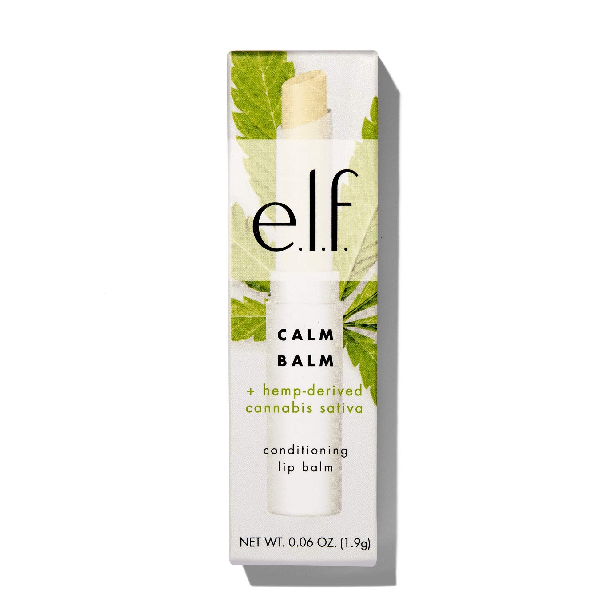 e.l.f. Calm Balm, Hydrates & Nourishes Lips, Infused with Hemp-Derived Cannabis Sativa, 0.07 Oz (1.9g)