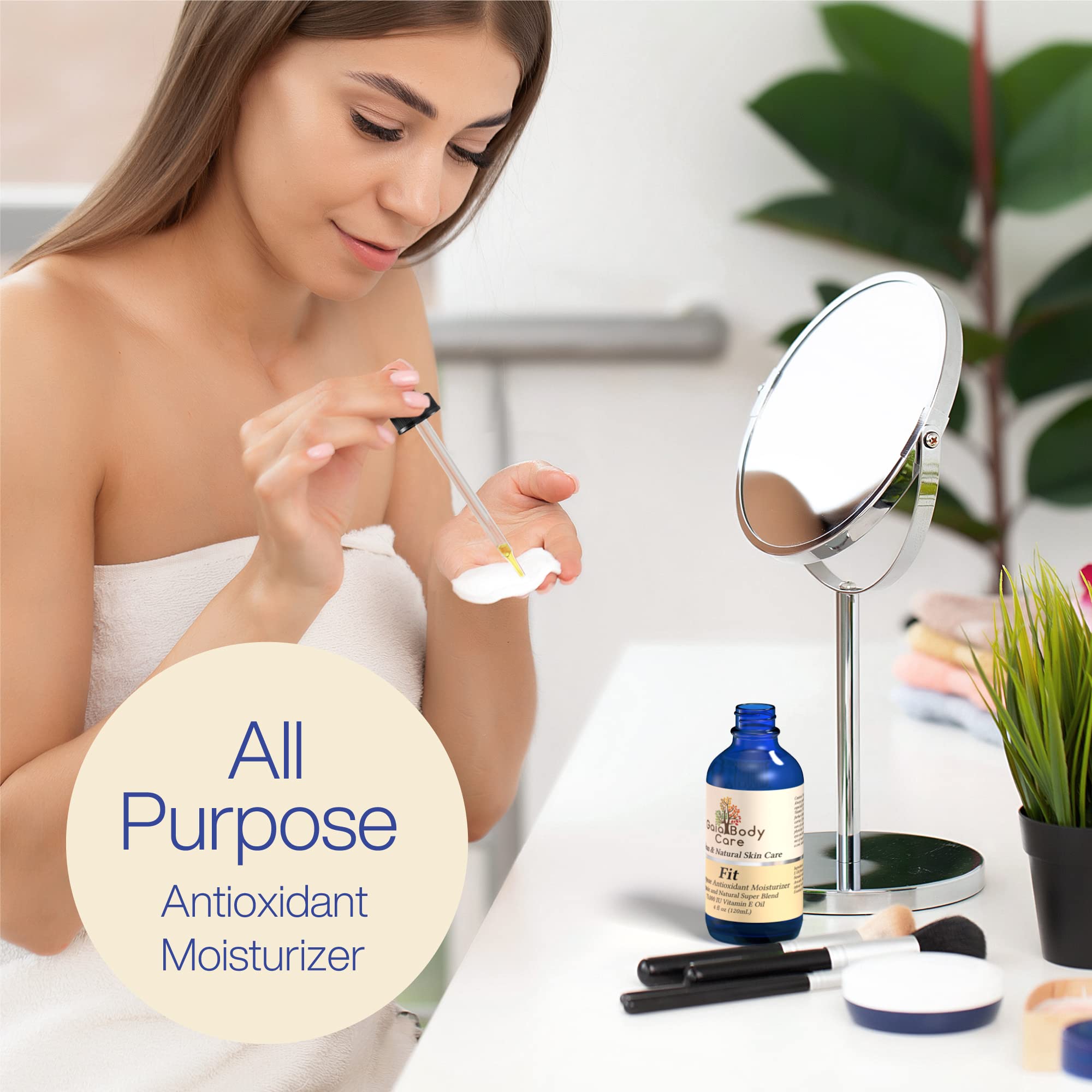 Gaia Body Care Organic Vitamin E Oil 75,000 IU Body Oil for Dry Skin, Scars, Hair and Scalp Moisturizer, Bath Oil - 4 ounces